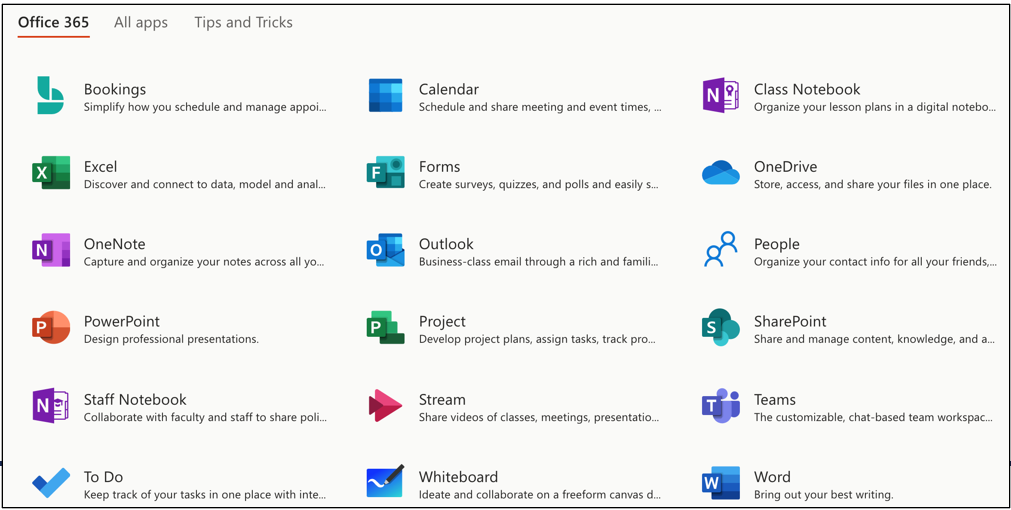 office365 image of office 365 apps