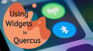 Blog card for "Using widgets in Quercus" article