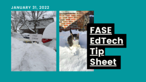 Cover image for January 2022 FASE EdTech Tip Sheet