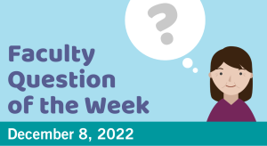 Blog post cover image for the Faculty Question of the Week December 8, 2022