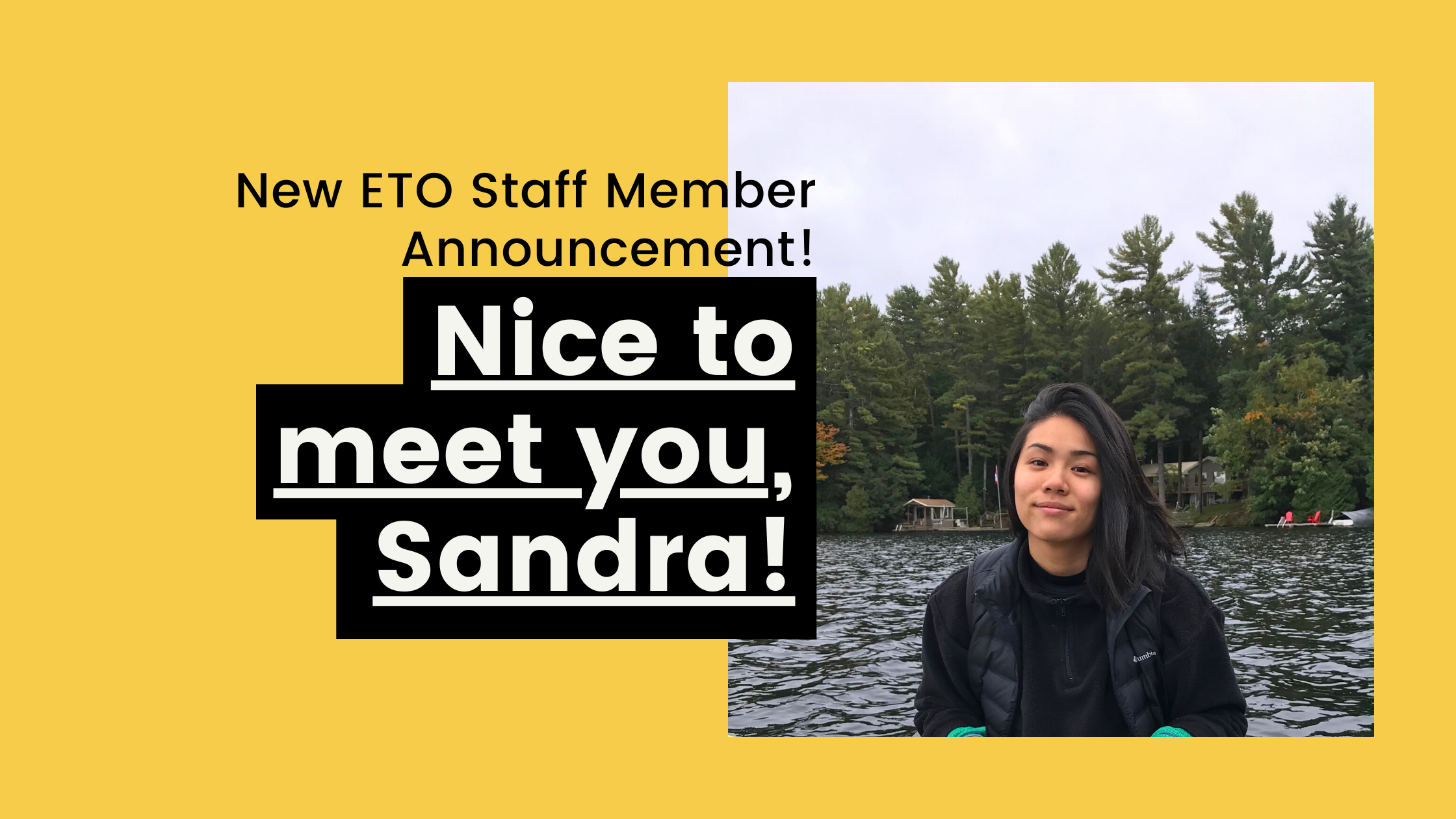 Photo of Sandra in front of a lake