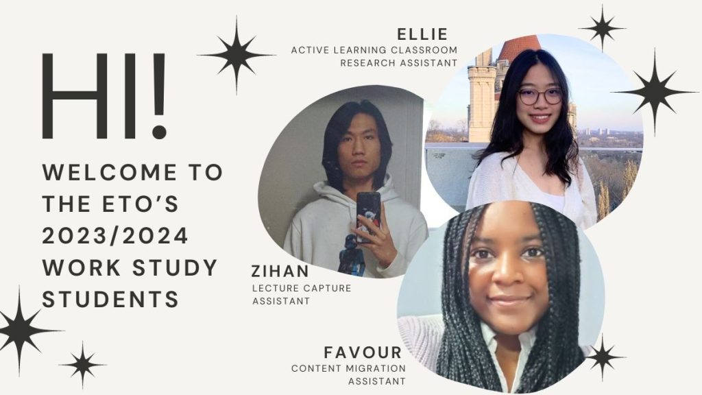 Welcome to the ETO’s 20232024 Work Study Students