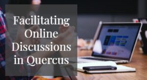 Blog card for the Facilitation Online Discussions in Quercus article