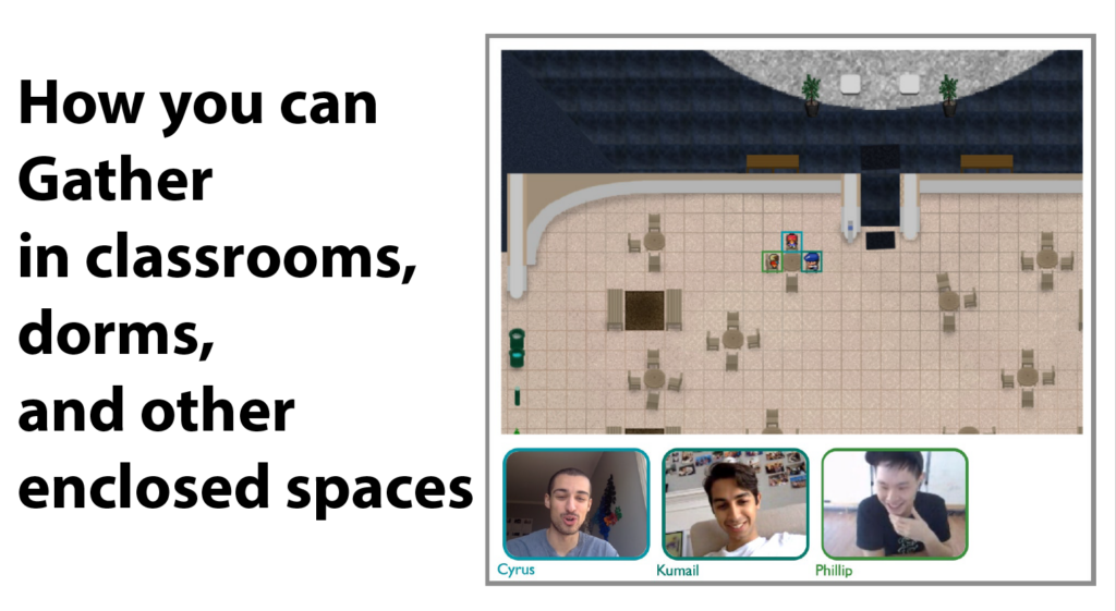 Blog card for the How you can Gather in classrooms, dorms, and other enclosed spaces article
