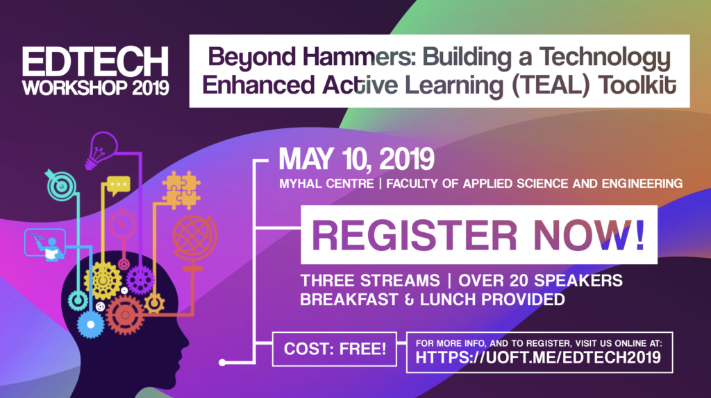 Blog card for the edtech workshop 2019 registration post