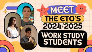 Three photos of students.